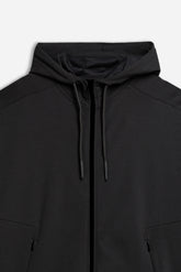 FELPA FULL ZIP CON CAPPUCCIO NERO